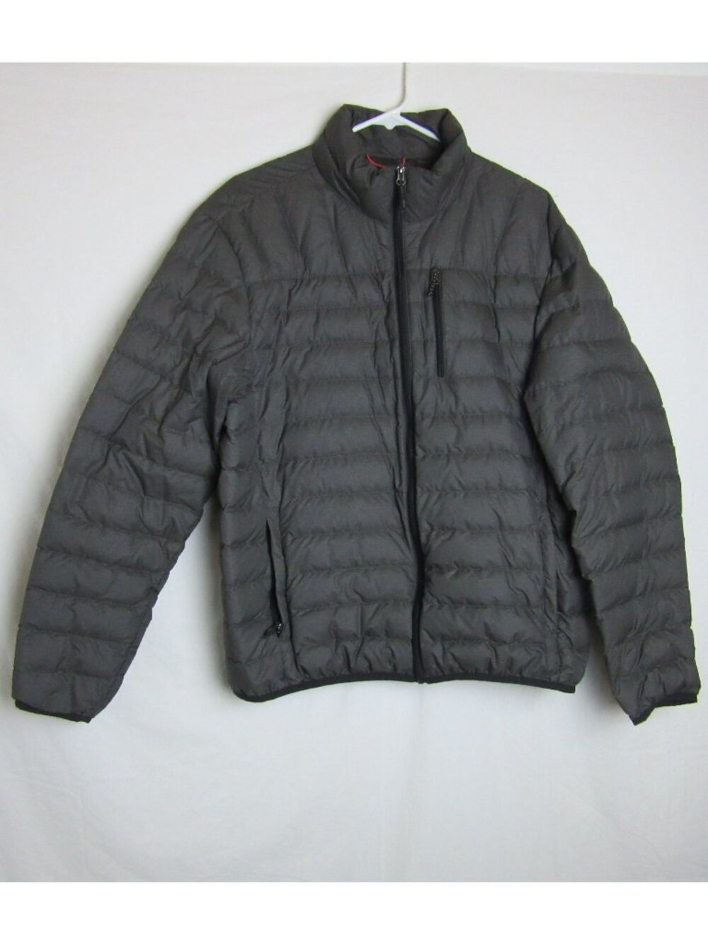 Hawke & Co. Gray Puffer Jacket Mens M Nylon Down Feather Lightweight Outdoor